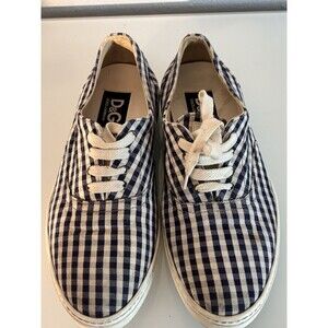 D&G Dolce & Gabbana DU1578 Gingham White Blue  Men Sneakers Italy EU 41